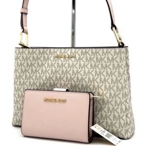 Michael Kors Trisha Triple Compartment Crossbody Bag & Bifold Zip Chain Wallet